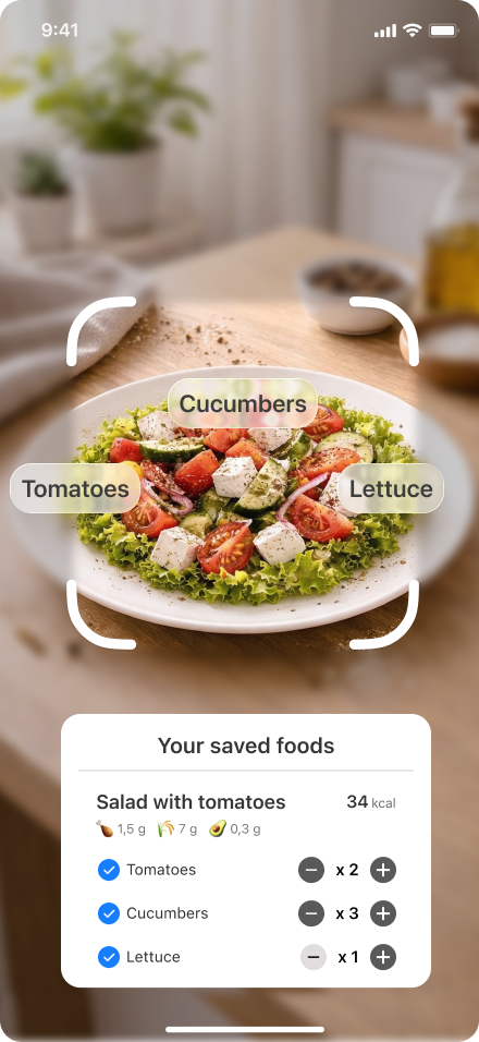 MacroMan photo log screen